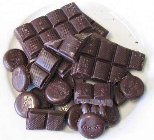 La production de bonbons au chocolat