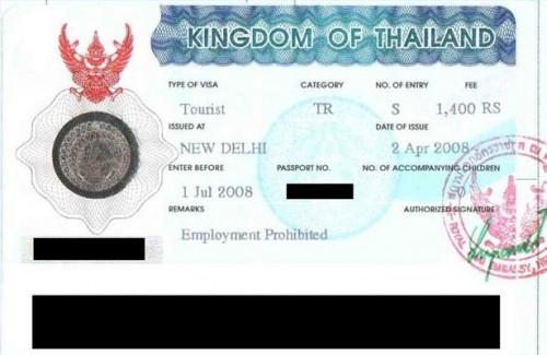 Exigences pour un visa touristique en Thaïlande