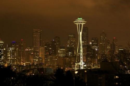 Lieux de regarder l'écran Seattle Space Needle Fireworks